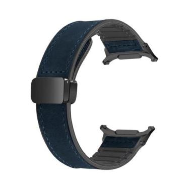 Imagem de Pulseira Magnética De Couro E Silicone De 47mm Para Samsung Galaxy Wat