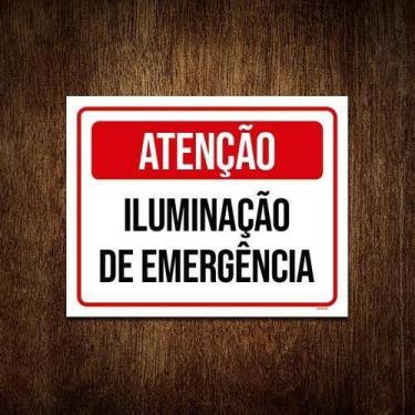 Imagem de Placa Atenção Iluminação De Emergência 18X23 Ml2736 - A - Sinalizo