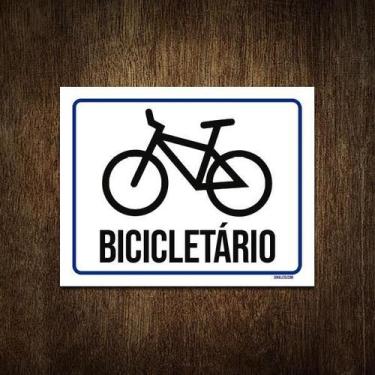 Imagem de Placa Sinalização Condomínio Bicicletário 18X23 - Sinalizo.Com