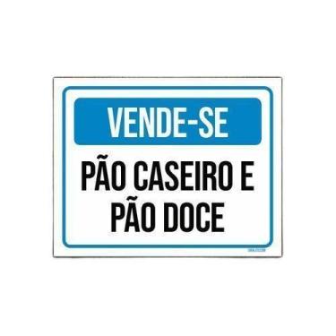 Imagem de Kit 3 Placas Vende-Se Pão Caseiro E Pão Doce - Sinalizo