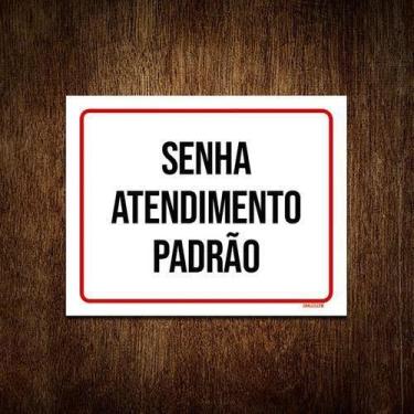 Imagem de Placa Vermelha - Senha Atendimento Padrão 27X35 - Sinalizo.Com