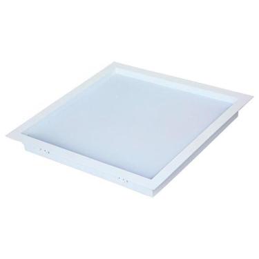 Imagem de Painel de Led Confort Plafon Embutir Quadrado AM2700K 18W Amarela Bivo