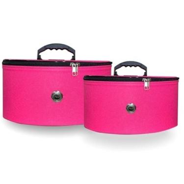 Imagem de Kit 2 Maleta Nécessaires Frasqueiras Maquiagem Premium - New Bag, Rosa