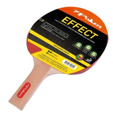 Imagem de Raquete Tênis de Mesa Poker Effect, Preto, Vermelho, Único