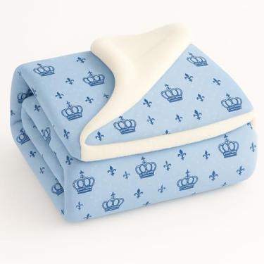 Imagem de Cobertor- Dupla face sherpa felpuda - Antialérgico(Coroa Azul)