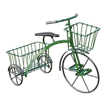 Imagem de AkosOL Suporte de flores retrô de ferro forjado para bicicleta, suporte de flores, varanda do chão ao teto, decoração de jardim e sala de estar