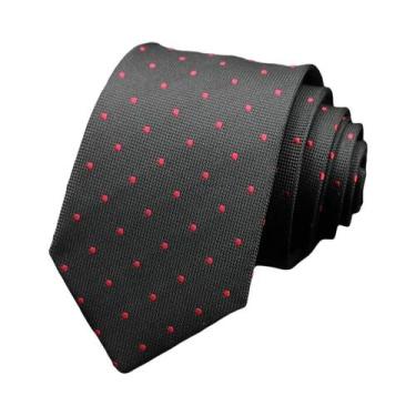 Imagem de Gravata Masculina Floral Com Poás Azul Vermelho Amarelo Casual Moda Ne