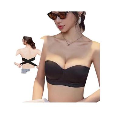 Imagem de Sutiã Sem Alças Push up Sem Fio, Top Tubular Antiderrapante Com Fivela