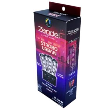 Imagem de Farol Led Strobo Automotivo Sinalização Profissional+Central Controle Giroflex Viatura Polícia Segurança Ambulância Guincho 7 Efeitos - Zendel (4, Branco)