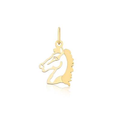 Imagem de Pingente De Cavalo Ouro Puro 10k Cabeça Pm38 - MAEHLER
