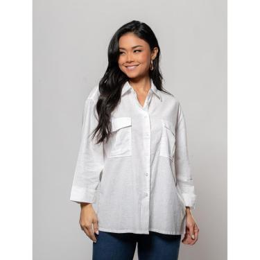 Imagem de Camisa Feminina Linho Algodão Crocker - 50787-Feminino