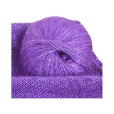 Imagem de Fio De Lã Mohair Brilhante Em Pacote Grande De 250g, Colorido Com Glit