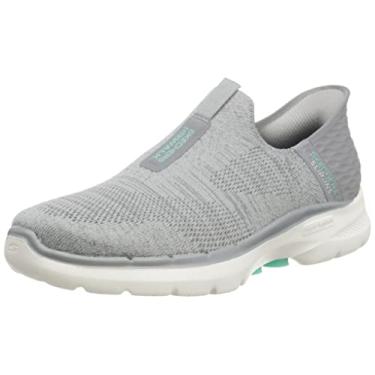 Imagem de Skechers Tênis feminino Hands Free Slip-ins Go Walk 6-Fabulous View, Cinza, 11
