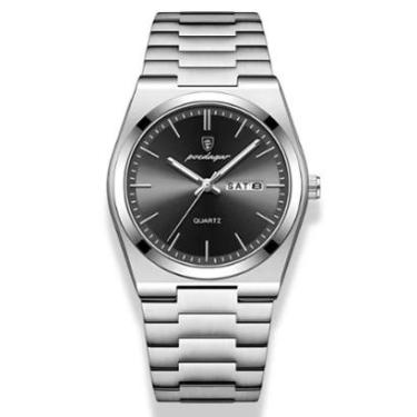 Imagem de Relógio Masculino Minimalista Old Money Prata Luxo Aço Inox-Masculino