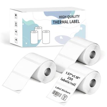 Imagem de Etiquetas térmicas de 4 x 3,8 cm compatíveis com etiquetadoras N20/N21, 3 rolos de adesivos de 40 x 30 mm para crianças/endereço/frasco/alimentos/roupas/pastas/garrafas (690 peças, branco)