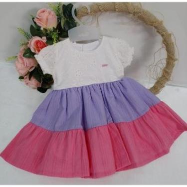 Imagem de Vestido Luxo Bebê Menina Verão Lessa Kids Rf 8033 - Lilás - G ( 6 - 9 MESES )-Feminino