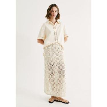 Imagem de Saia Midi Cintura Média Em Crochê-Feminino