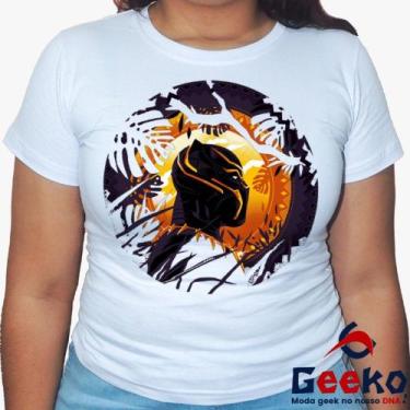 Imagem de Baby Look Pantera Negra 100% Algodão - Wakanda Forever - Black Panther