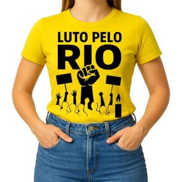 Imagem de Camisa Camiseta de Algodão Masculina Feminina Unissex Luto pelo Rio de