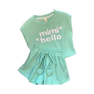 Imagem de Conjunto De Roupas De Verão Para Meninas, Camiseta Sem Mangas Com Esta