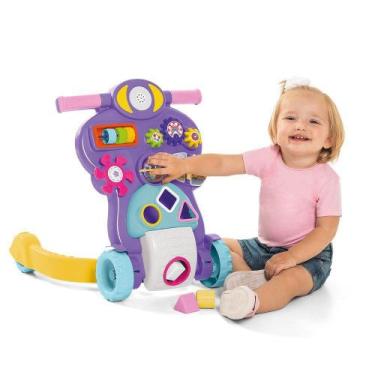 Imagem de Andador Infantil 2 em 1 Didático Bebê Piloto Tateti, Lilás