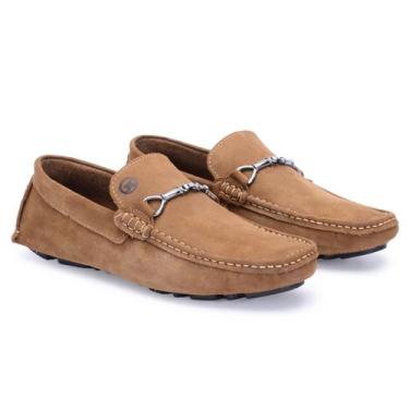 Imagem de Mocassim Drive Masculino Couro Confortável Com Detalhe Metálico - Dona