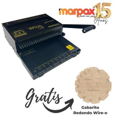 Imagem de Encadernadora Wire-o 2X1 Black Soft Conjugada Manual 15fls - Marpax