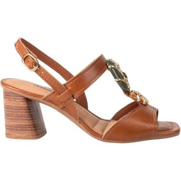 Imagem de Sandália Feminina Casual Social Dia a Dia Passeio Trabalho Festa Salto Médio Grosso Conforto Dakota Y9762