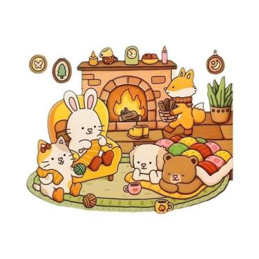 Imagem de Livro De Colorir Para Adultos Com Padrões Fofos E Fáceis FUZZY HYGGE P