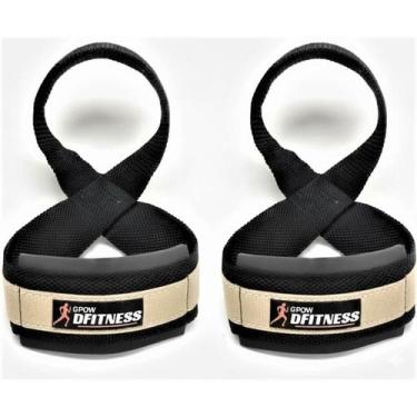 Imagem de Par de Strap 8 Strap Oito Strongman Para Musculação Powerlifting Acade