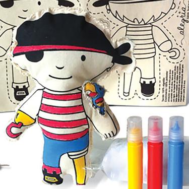 Imagem de Boneca de Pano para Montar Pirata - BO608 - Alegria Sem Bateria