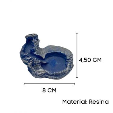 Imagem de Incensário Cascata Baixa 4,5 cm Universal Azul Escuro