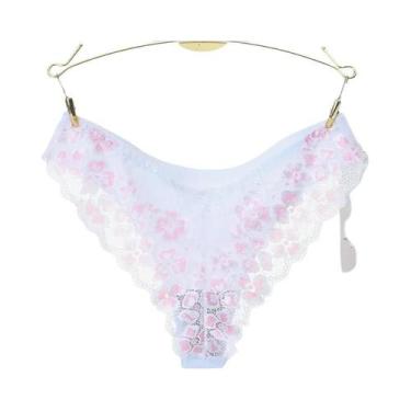 Imagem de Calcinhas Sexy De Renda Com Cintura Baixa Para Mulheres, Lingerie Tran