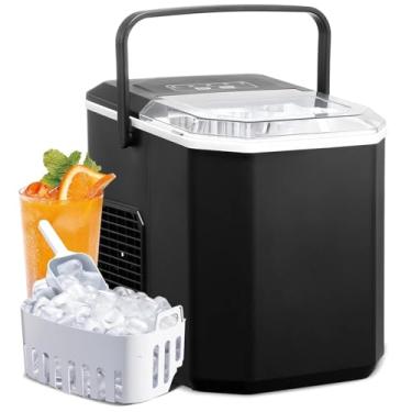 Imagem de Máquina de Gelo, 12kg, Alça de Transporte, Tanque 2L, 9 Cubos por Ciclo (127, Volts)