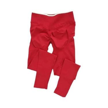 Imagem de Leggings Femininas De Cintura Alta Sem Costura Com Efeito Levanta Bumb