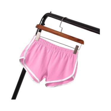 Imagem de Shorts Esportivos Femininos De Verão Em Cores Candy, Cintura Elástica,