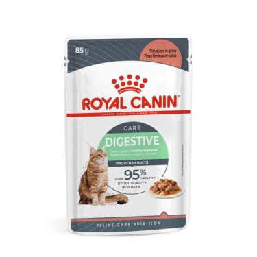Imagem de Ração Úmida Royal Canin Sachê Pedaços ao Molho Cuidado Digestivo para Gatos Adultos - 85 g