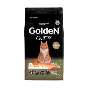 Imagem de Ração pra Gatos Castrados Golden sabor Salmão 10.1kg