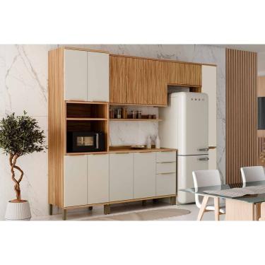 Imagem de Cozinha Modulada Ronipa 6 Peças Sauvignon C6P120 Amendoa/Off White