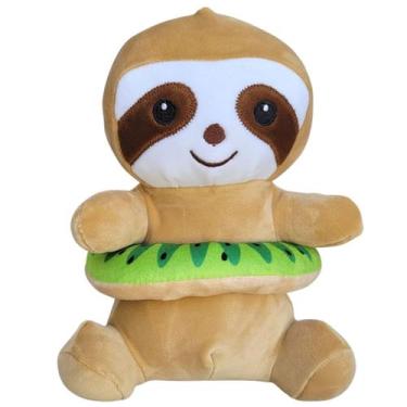 Imagem de Bicho Preguiça de Pelúcia Com Boia Nicho Bebê 26cm - Fizzy