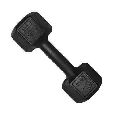 Imagem de Halter Sextavado Dumbell Pintado 10Kg Academia Treino Ferro - Fundgard