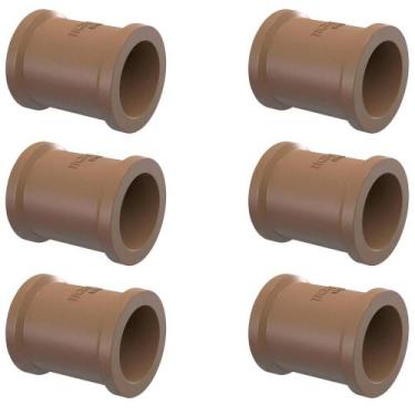 Imagem de Kit 6 Luva Soldavel Tigre 50mm PVC Instalacao Hidraulica