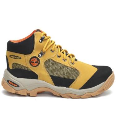 Imagem de Tênis Adventure TRYLHA Impermeável Hiking Soft WATERPROOF, Amarelo, 43