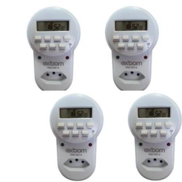 Imagem de Kit 4 Temporizador Timer Digital Lcd Programável Bivolt - Exbom