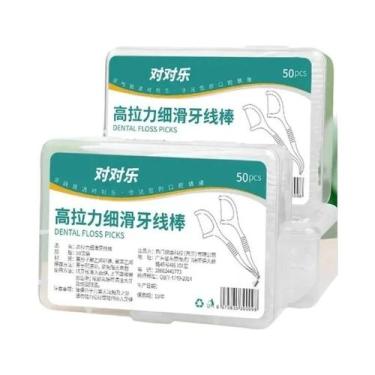 Imagem de Fio Dental Descartável Portátil Com Palito De Alta Resistência Para Cu