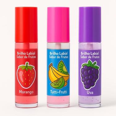 Imagem de Brilho Labial Sabor Frutas - 3un