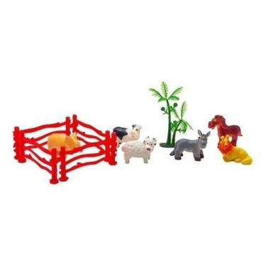 Imagem de Kit animais da fazenda little farm 11pcs 7606 well kids, Unica
