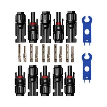 Imagem de Conectores De Painel Solar À Prova d'Água 5 Pares Com Chave Para Conec