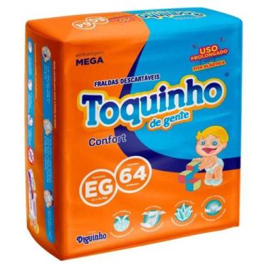 Imagem de Fralda Infantil Toquinho de Gente Confort EG 64 Unidades