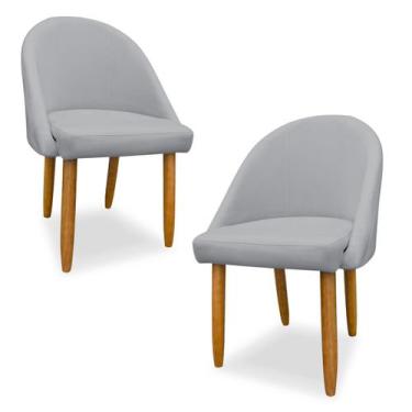 Imagem de Kit 2 Cadeiras Poltrona Lua Decorativas  Design Moderno para Jantar e 